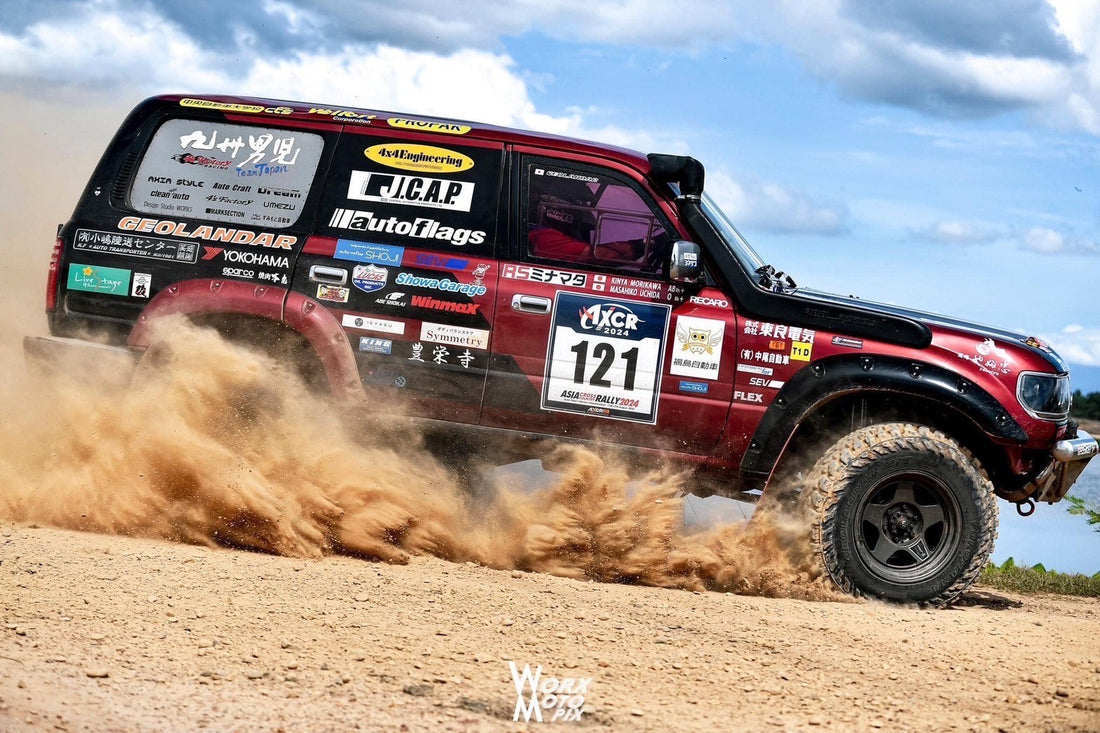 ファーストワークスのターボを搭載したレース車両がアジアンラリーに参戦