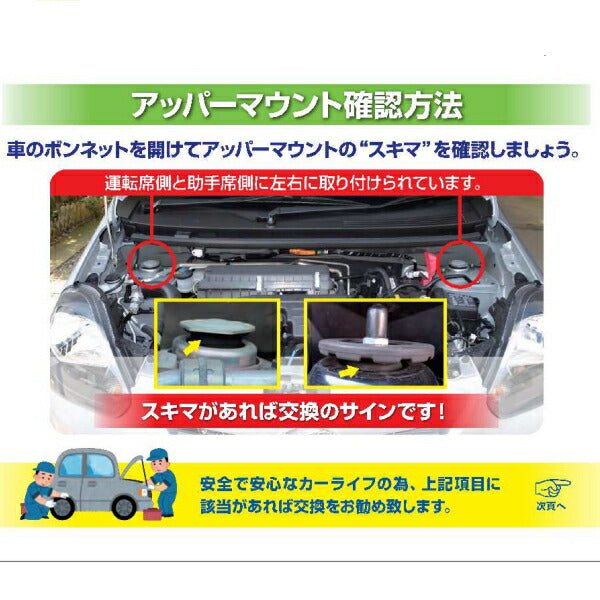 アッパーマウント スズキ アルト HA36S フロント 左右 交換キット ストラットベアリングセット